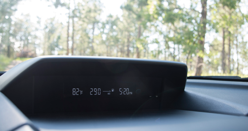 Lower trims get this basic dashboard display.